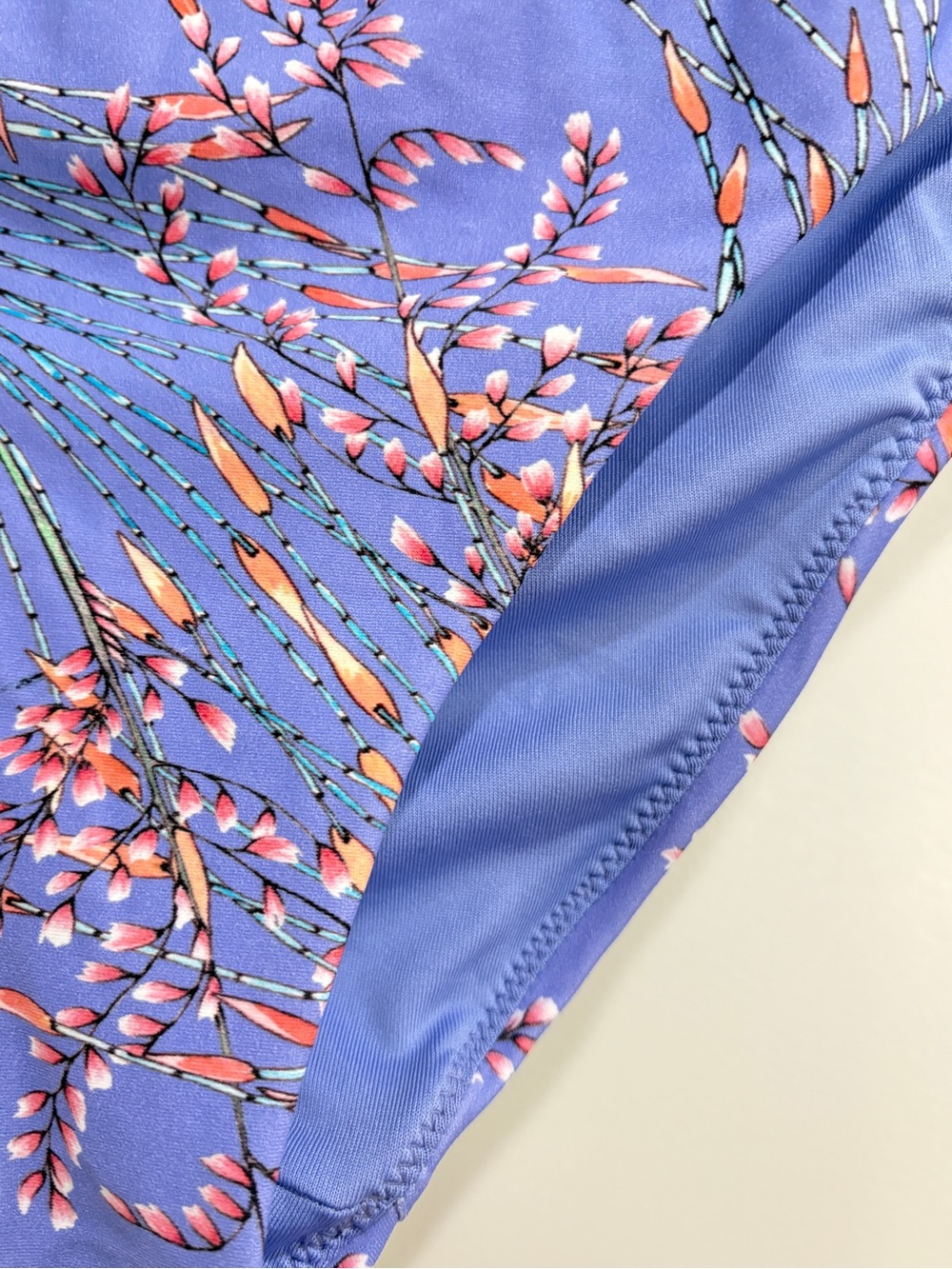 NWT O’Neill Reversible Rockley Bikini Bottom Medium MD Lavender Botanical Floral - Picture 5 of 11